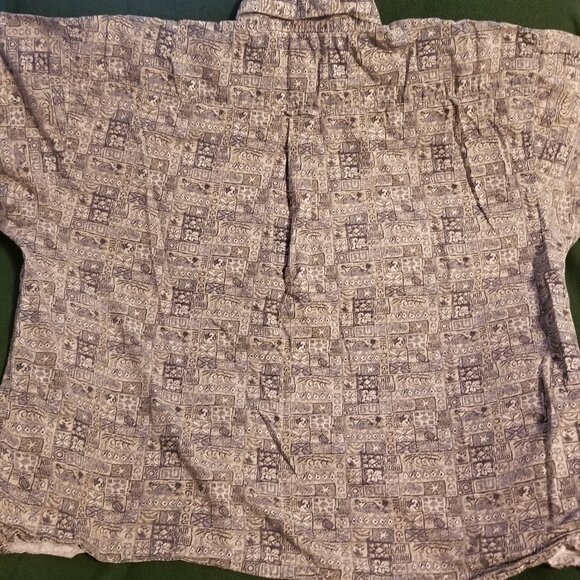 Tropical patterned Big Dogs 4X men's cotton short sleeve shirt - Picture 6 of 7